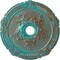 Ekena Millwork Attica with Rose Medallion (Canopies up to 4 1/2"), 26"OD x 3 3/4"ID x 1 1/2"P, Copper Green Patina CM26ATCGS - alternate 1
